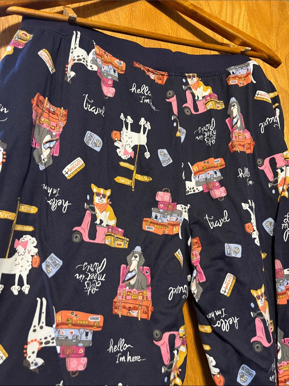 Cuddl Duds Navy Travel & Animals Print Women's Pajama Set - Picture 15 of 15